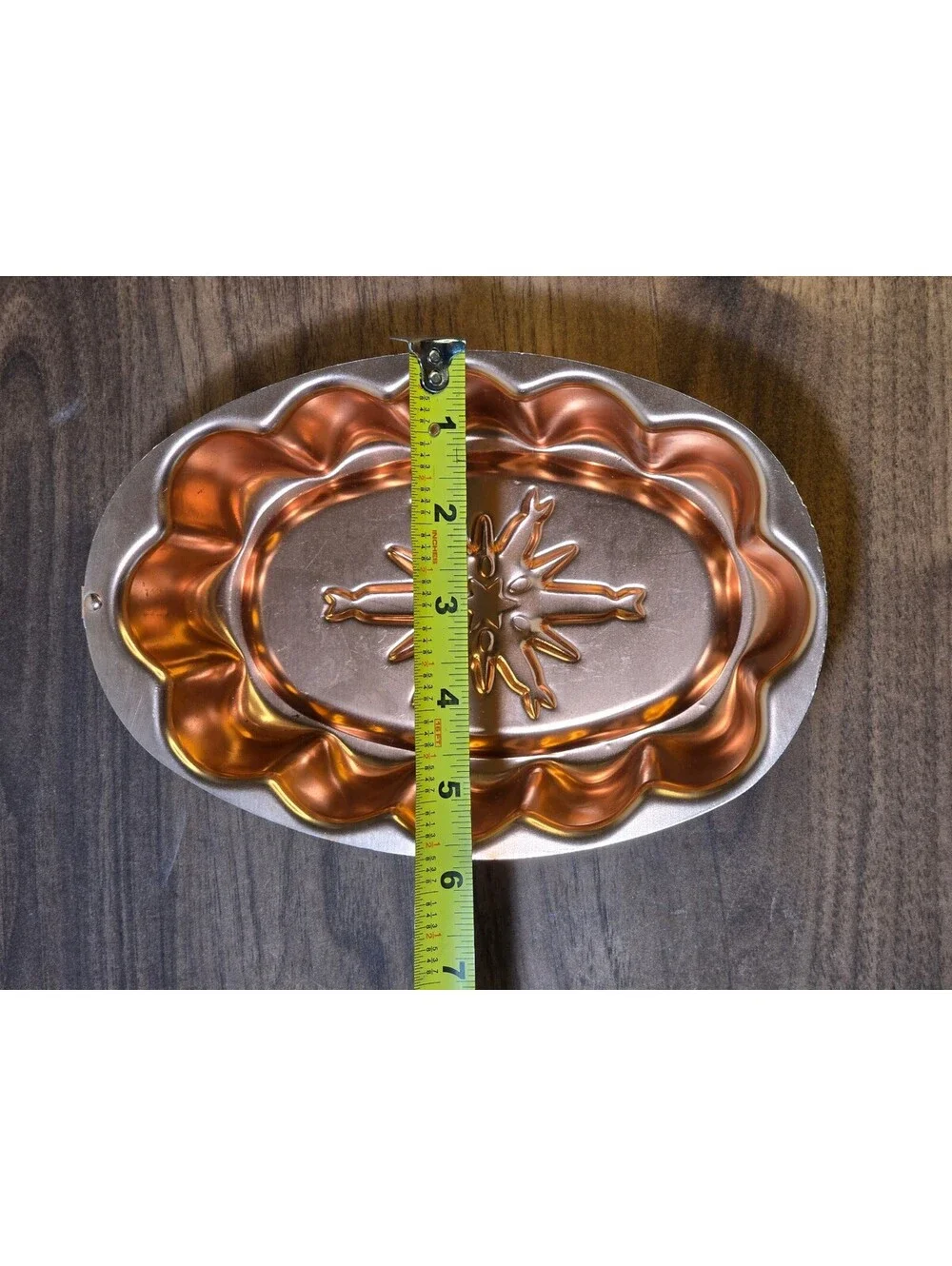 Vintage Copper Mold with Starburst Design